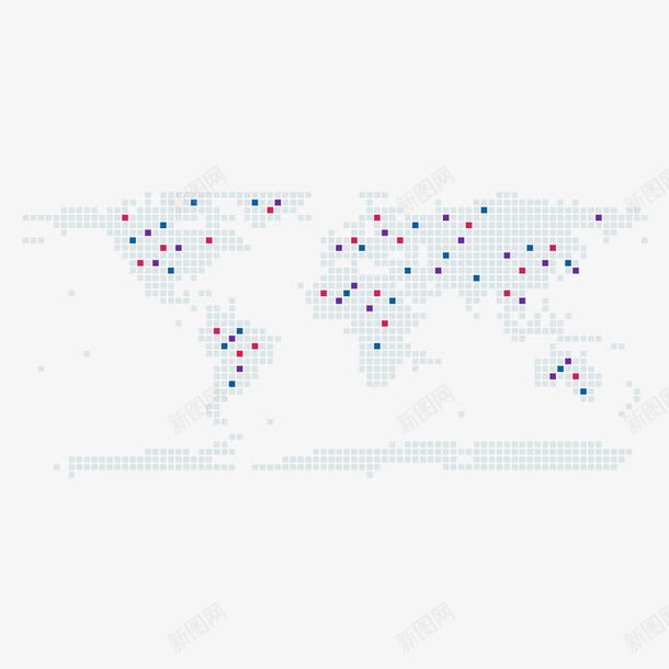 数字化地图png免抠素材_新图网 https://ixintu.com 全球 地图 数字化 数字化时代 素材