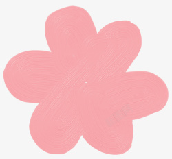 粉色水彩花朵形状素材