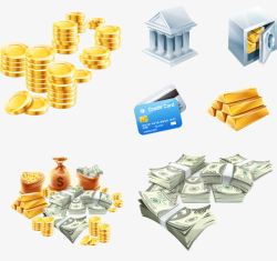 保险柜金融货币图标高清图片