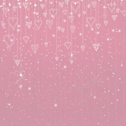 星光底纹素材粉色背景下的星光与心形高清图片