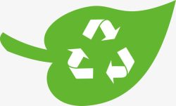 白色环保塑料袋绿色叶子循环图标高清图片