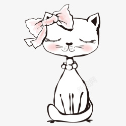 带披风的猫手绘卡通文艺范小猫高清图片