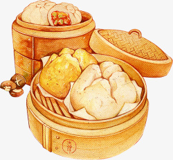 精致餐饮金黄色传统中式面点高清图片