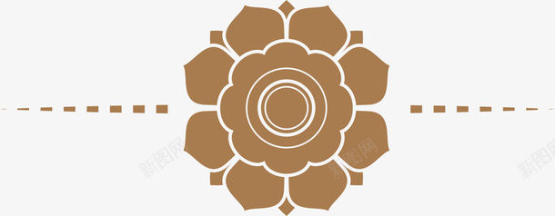 咖啡色简约花朵png免抠素材_新图网 https://ixintu.com 咖啡色花朵 植物 清新纹理 简约图案 花朵 荷花 装饰图案