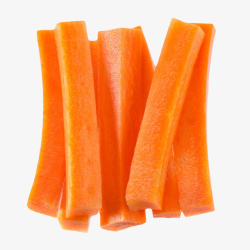 矢量橙色边条橙色切成条的胡萝卜实物高清图片