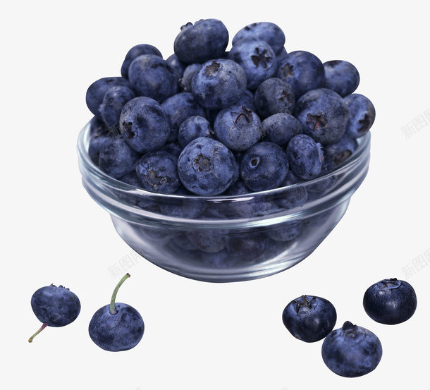 一碗新鲜蓝莓png免抠素材_新图网 https://ixintu.com 新鲜风格 水果素材 美食素材 蓝色 蓝莓素材