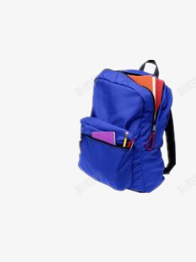 蓝色书包png免抠素材_新图网 https://ixintu.com 上学 书本 双肩包 学生 帆布包 开学啦 背包