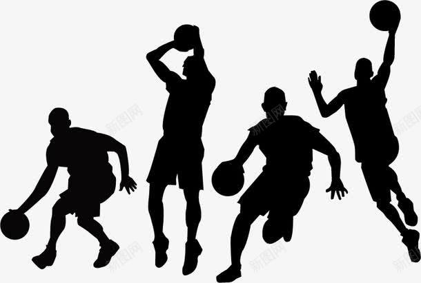 打篮球剪影png免抠素材_新图网 https://ixintu.com 人物剪影 体育运动 剪影 投篮 比赛 灌篮剪影 篮球