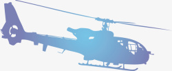 蓝色直升机渐变直升机高清图片