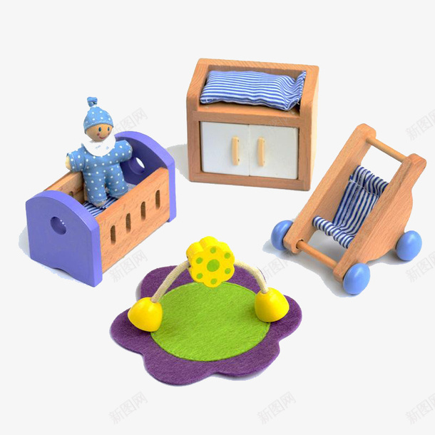 儿童家具套装玩具png免抠素材_新图网 https://ixintu.com 产品实物 儿童玩具 可爱 家具套装 家具家居 装饰