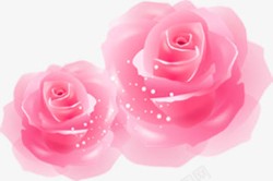 粉色立体玫瑰花婚礼素材