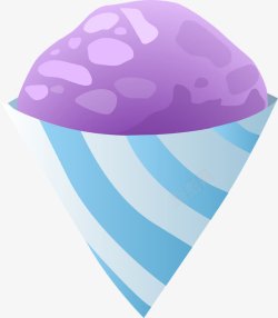 紫色冰淇淋卡通手绘紫色的冰沙高清图片