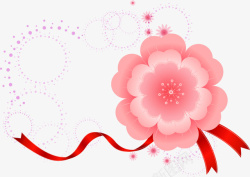 花朵勋章粉色美丽花朵勋章高清图片