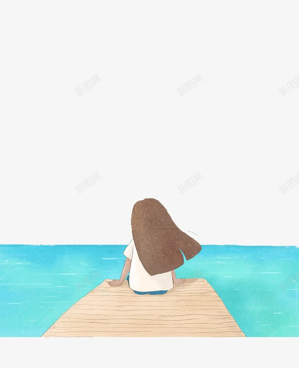 海边孤单的背影png免抠素材_新图网 https://ixintu.com 一个人 一人 女人背坐 孤单背影 孤独感 孤独的背影 寂寞 背影 面朝大海