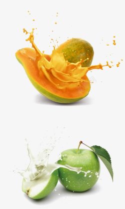 果汁液体木瓜高清图片