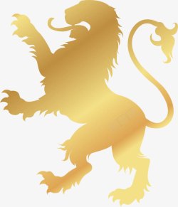 梦幻徽章金色尊贵狮子高清图片