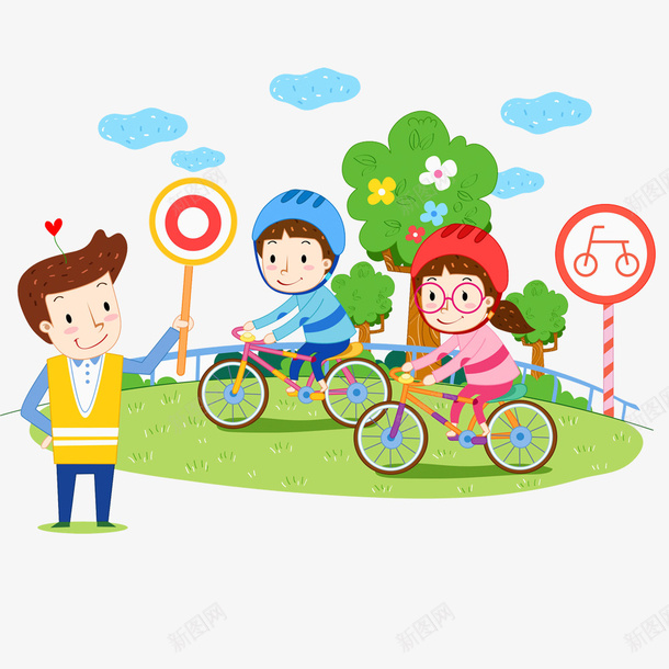 卡通骑自行车的人物png免抠素材_新图网 https://ixintu.com 世界地球日 儿童生活节 天猫校园季 绿色出行 自行车比赛 骑单车的人物