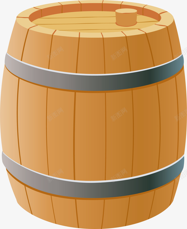 圆形的红酒橡木桶png免抠素材_新图网 https://ixintu.com 卡通 木质 橡木木块 橡木树 红橡木 红酒橡木桶