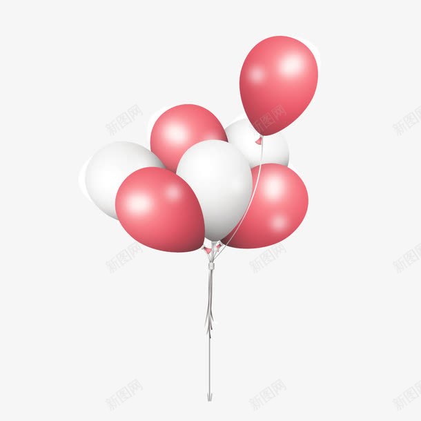 彩色质感红色气球png免抠素材_新图网 https://ixintu.com 彩色 气球 红色 红色质感 质感