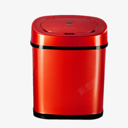 家居垃圾桶红色的智能垃圾桶高清图片