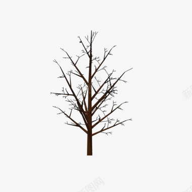 棕色枯树图标图标