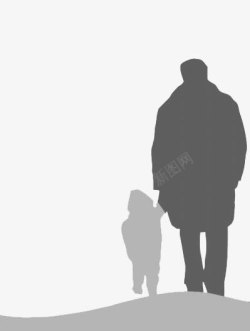 牵手走路爸爸牵着儿子的手离开的背影高清图片