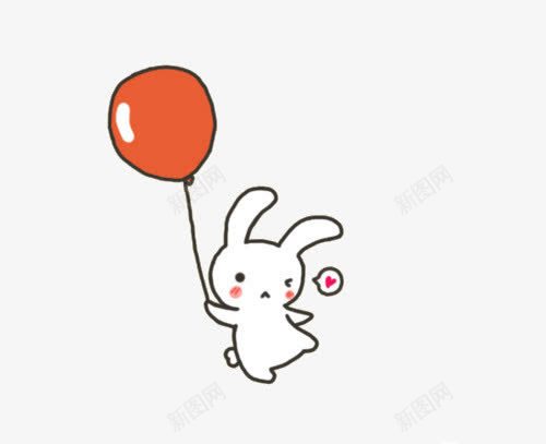 兔子png免抠素材_新图网 https://ixintu.com 兔子 气球 红色