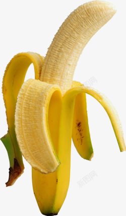 一根香蕉一根剥开了皮的香蕉高清图片