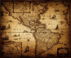 北美洲航海地图背景高清图片