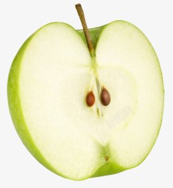 切片苹果一半青苹果高清图片