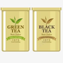 绿色食品PPT茶叶的包装矢量图高清图片