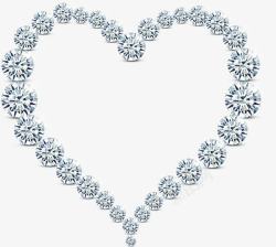 白色钻石心形婚礼素材