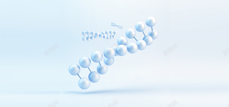 分子基因科技银色海报背景背景