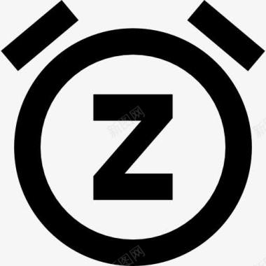 闹钟与字母Z图标图标