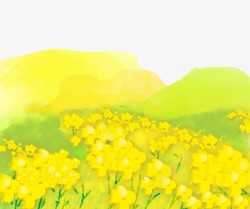 春天小清新黄色油菜花春天黄色油菜花背景高清图片