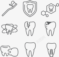 简约牙齿简约牙齿图标高清图片