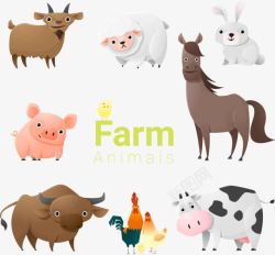 家畜羊卡通家畜家禽动物矢量图高清图片