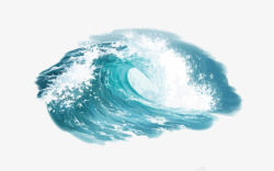 水彩海浪海浪矢量图高清图片