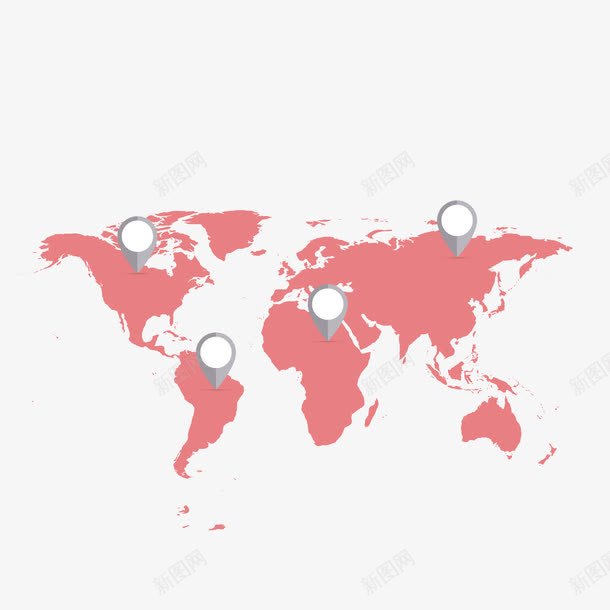 红色地图png免抠素材_新图网 https://ixintu.com ppt 分析 商务 地图 定位 封面 战略 红色