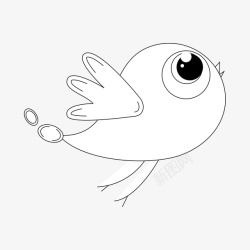 可爱的ui图标大眼睛小鸟简笔画矢量图图标高清图片