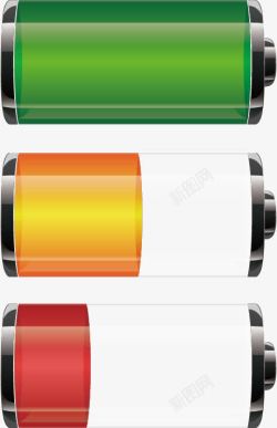 红色电量电池矢量图图标高清图片