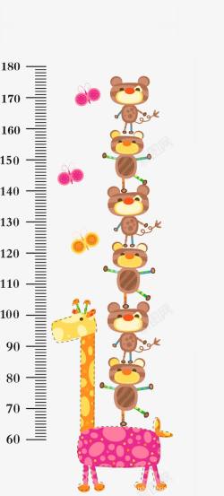 卡通宝宝身高卡通身高贴高清图片