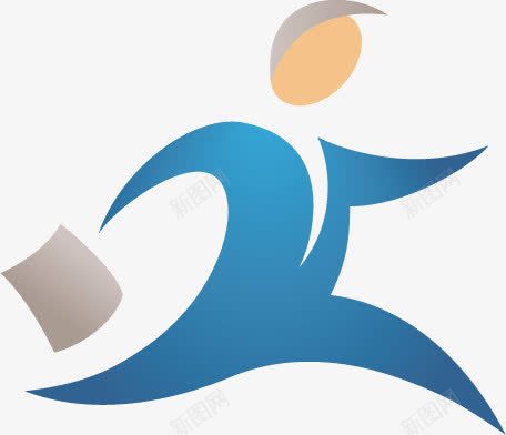 商务人物logo矢量图图标ai_新图网 https://ixintu.com logo模板 logo设计 创意设计 商务 商务人士 奔跑 标志图标 矢量图