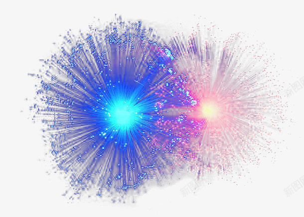 发散彩色光效png免抠素材_新图网 https://ixintu.com 光效 发撒 彩色 烟花