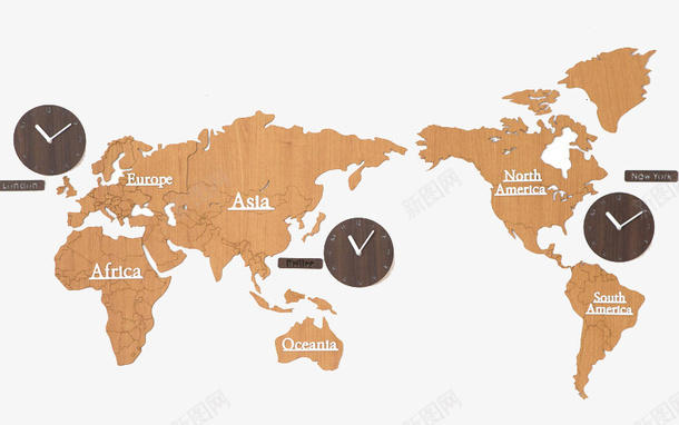 北欧风世界地图png免抠素材_新图网 https://ixintu.com 北欧元素 北欧风地图 木制世界地图 欧式挂表