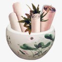 传统画卷png免抠素材_新图网 https://ixintu.com 中国风 画卷 陶瓷瓶