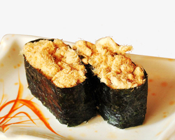 海苔素肉松肉松寿司高清图片