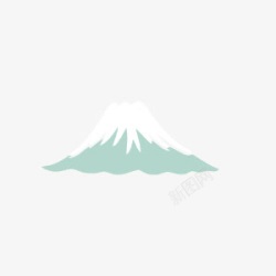 富士山简约日式装饰素材