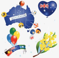 澳大利亚气球澳洲元素图案高清图片