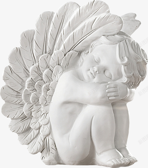 天使小孩雕塑png免抠素材_新图网 https://ixintu.com 天使小孩 天使雕塑 小孩雕塑 雕塑